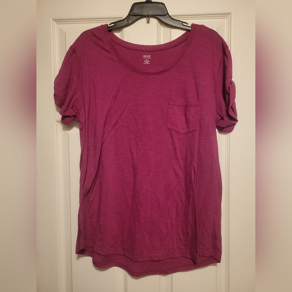 a.n.a Fuchsia Short Sleeve Tee